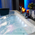 Fashion Design with Colorful LED Light Jets 3 Person Bathtub